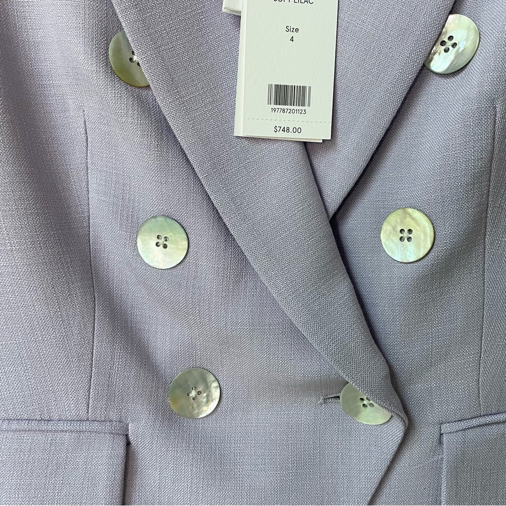 Veronica Beard Soft Lilac Miller Dickey Jacket Size 4 light Purple - Picture 5 of 12
